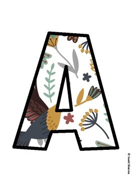Birds Bulletin Board Decor Kit, Birds Bulletin Board Letters