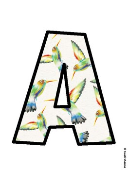 Birds Bulletin Board Decor Kit, Birds Bulletin Board Letters