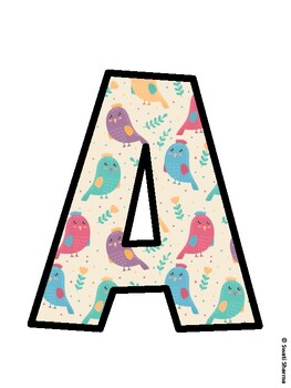Birds Bulletin Board Decor Kit, Birds Bulletin Board Letters