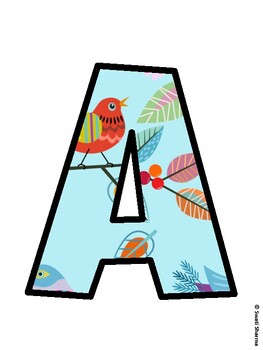 Birds Bulletin Board Decor Kit, Birds Bulletin Board Letters