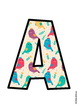 Birds Bulletin Board Decor Kit, Birds Bulletin Board Letters