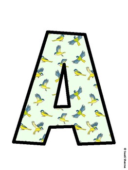 Birds Bulletin Board Decor Kit, Birds Bulletin Board Letters