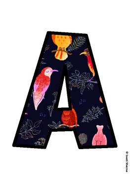 Birds Bulletin Board Decor Kit, Birds Bulletin Board Letters