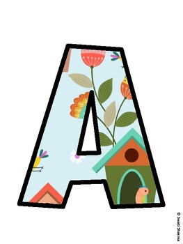 Birds Bulletin Board Decor Kit, Birds Bulletin Board Letters