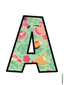 Birds Bulletin Board Decor Kit, Birds Bulletin Board Letters