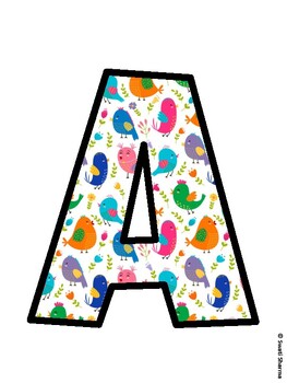 Birds Bulletin Board Decor Kit, Birds Bulletin Board Letters