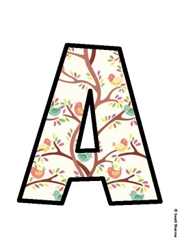 Birds Bulletin Board Decor Kit, Birds Bulletin Board Letters