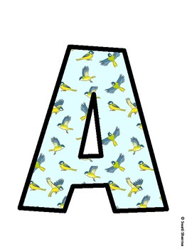 Birds Bulletin Board Decor Kit, Birds Bulletin Board Letters