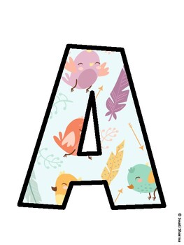 Birds Bulletin Board Decor Kit, Birds Bulletin Board Letters