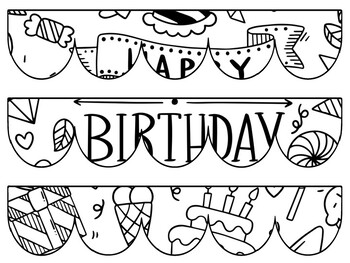 Birthday Bulletin Board Decor Kit, Birthday Letters