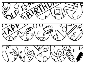 Birthday Bulletin Board Decor Kit, Birthday Letters
