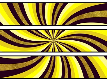 Black Yellow Bulletin Board Décor Kit, Black Yellow Letters