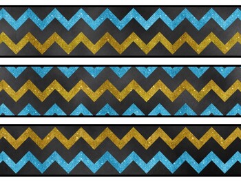 Blue Black Bulletin Board Décor Kit, Blue Black Letters