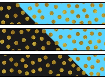 Blue Black Bulletin Board Décor Kit, Blue Black Letters