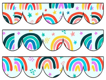 Boho Rainbow Bulletin Board Decor Kit, Boho Rainbow Letters