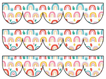 Boho Rainbow Bulletin Board Decor Kit, Boho Rainbow Letters
