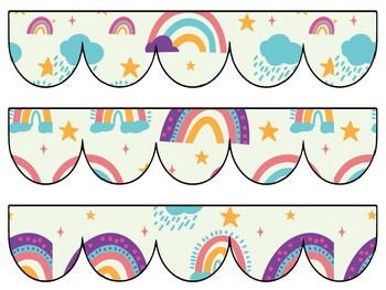 Boho Rainbow Bulletin Board Decor Kit, Boho Rainbow Letters