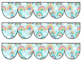 Boho Rainbow Bulletin Board Decor Kit, Boho Rainbow Letters