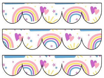 Boho Rainbow Bulletin Board Decor Kit, Boho Rainbow Letters