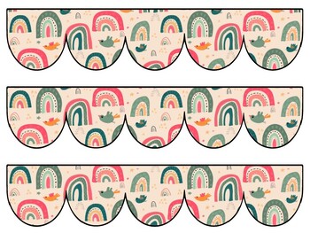 Boho Rainbow Bulletin Board Decor Kit, Boho Rainbow Letters