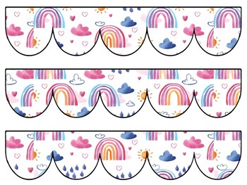 Boho Rainbow Bulletin Board Decor Kit, Boho Rainbow Letters