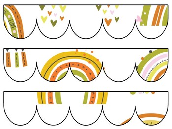 Boho Rainbow Bulletin Board Decor Kit, Boho Rainbow Letters