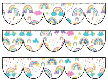 Boho Rainbow Bulletin Board Decor Kit, Boho Rainbow Letters