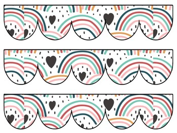 Boho Rainbow Bulletin Board Decor Kit, Boho Rainbow Letters