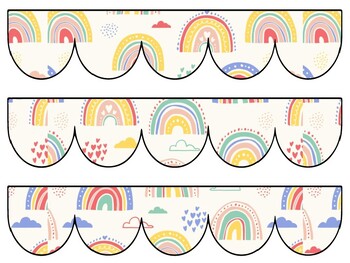 Boho Rainbow Bulletin Board Decor Kit, Boho Rainbow Letters