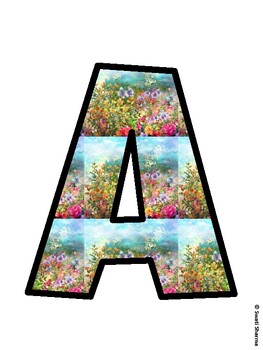 Botanical Bulletin Board Decor Kit, Botanical Bulletin Board Letters