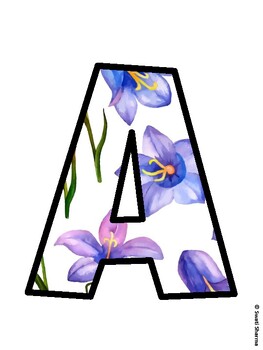Botanical Bulletin Board Decor Kit, Botanical Bulletin Board Letters