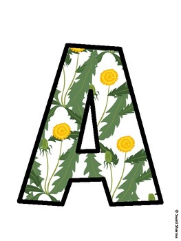 Botanical Bulletin Board Decor Kit, Botanical Bulletin Board Letters