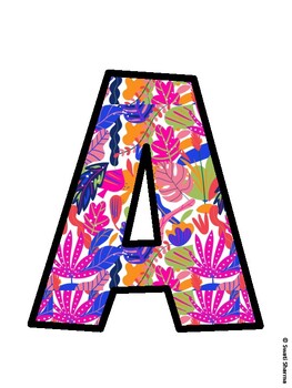Botanical Bulletin Board Decor Kit, Botanical Bulletin Board Letters