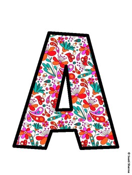 Botanical Bulletin Board Decor Kit, Botanical Bulletin Board Letters