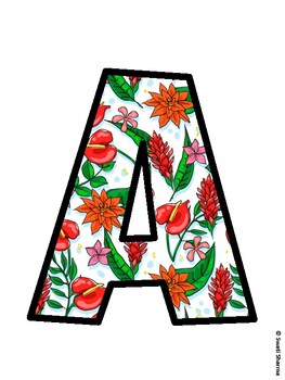 Botanical Bulletin Board Decor Kit, Botanical Bulletin Board Letters