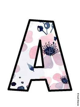 Botanical Bulletin Board Decor Kit, Botanical Bulletin Board Letters