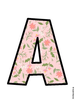 Botanical Bulletin Board Decor Kit, Botanical Bulletin Board Letters
