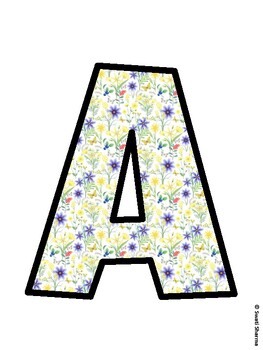 Botanical Bulletin Board Decor Kit, Botanical Bulletin Board Letters
