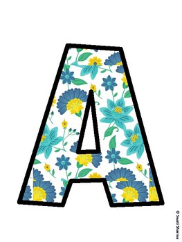 Botanical Bulletin Board Decor Kit, Botanical Bulletin Board Letters
