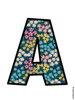 Botanical Bulletin Board Decor Kit, Botanical Bulletin Board Letters