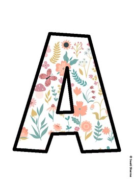 Botanical Bulletin Board Decor Kit, Botanical Bulletin Board Letters