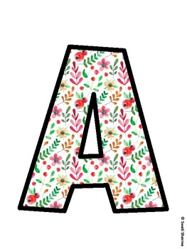 Botanical Bulletin Board Decor Kit, Botanical Bulletin Board Letters