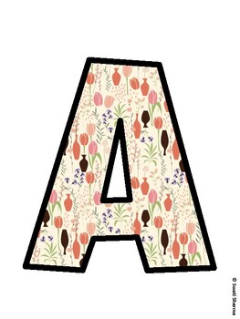 Botanical Bulletin Board Decor Kit, Botanical Bulletin Board Letters