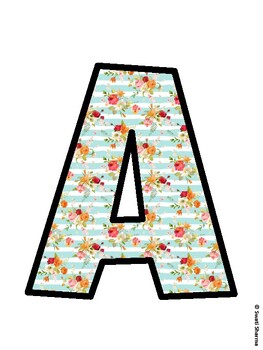 Botanical Bulletin Board Decor Kit, Botanical Bulletin Board Letters