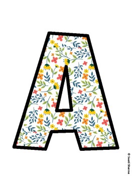 Botanical Bulletin Board Decor Kit, Botanical Bulletin Board Letters