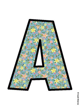 Botanical Bulletin Board Decor Kit, Botanical Bulletin Board Letters