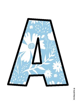 Botanical Bulletin Board Decor Kit, Botanical Bulletin Board Letters