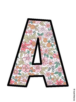 Botanical Bulletin Board Decor Kit, Botanical Bulletin Board Letters