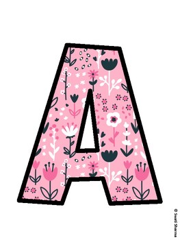 Botanical Bulletin Board Decor Kit, Botanical Bulletin Board Letters