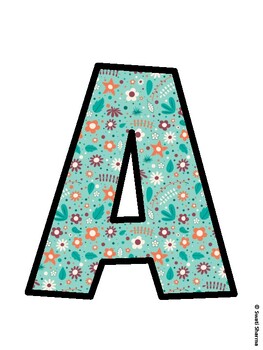 Botanical Bulletin Board Decor Kit, Botanical Bulletin Board Letters